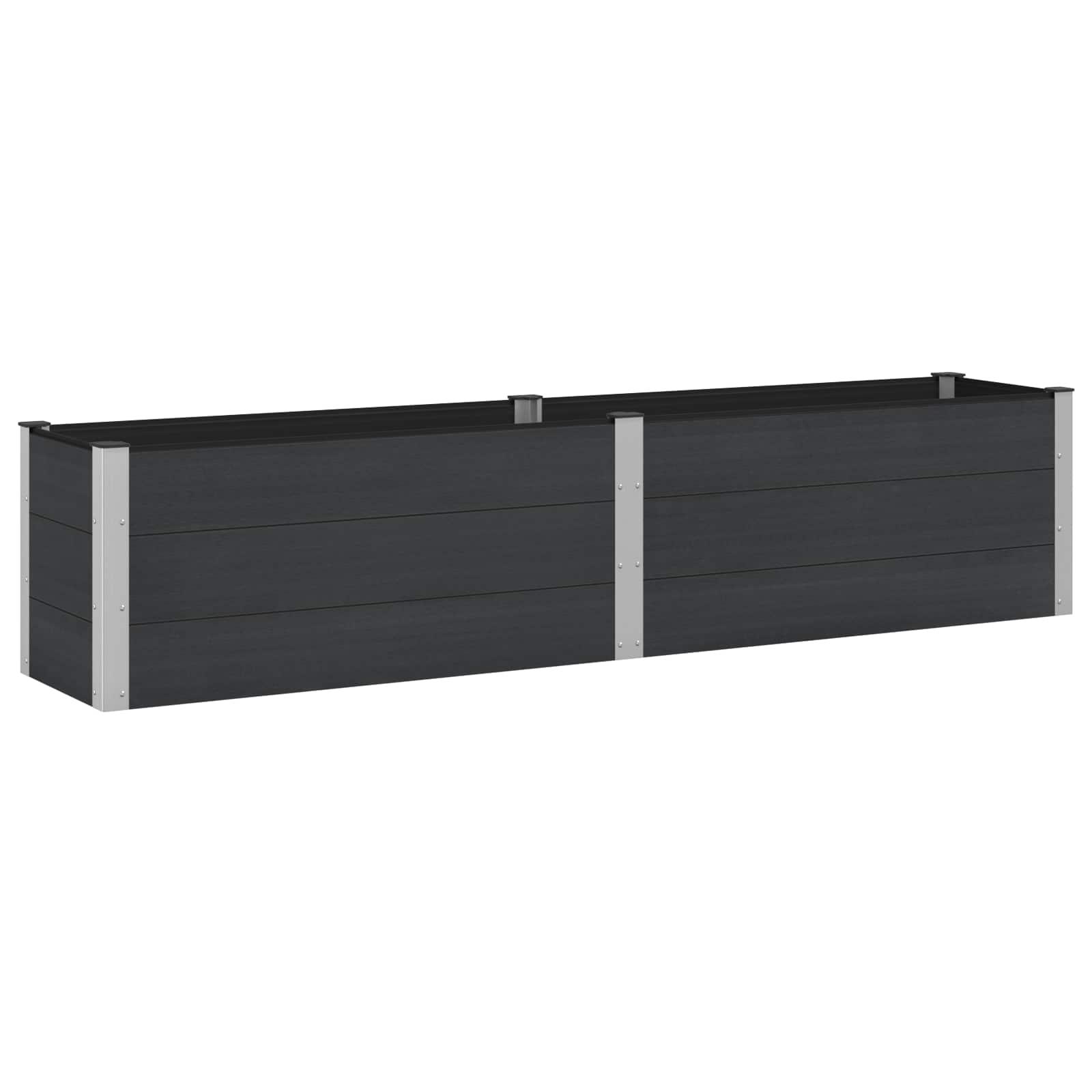Højbed Sort 250 x 50 x 54 cm alu.