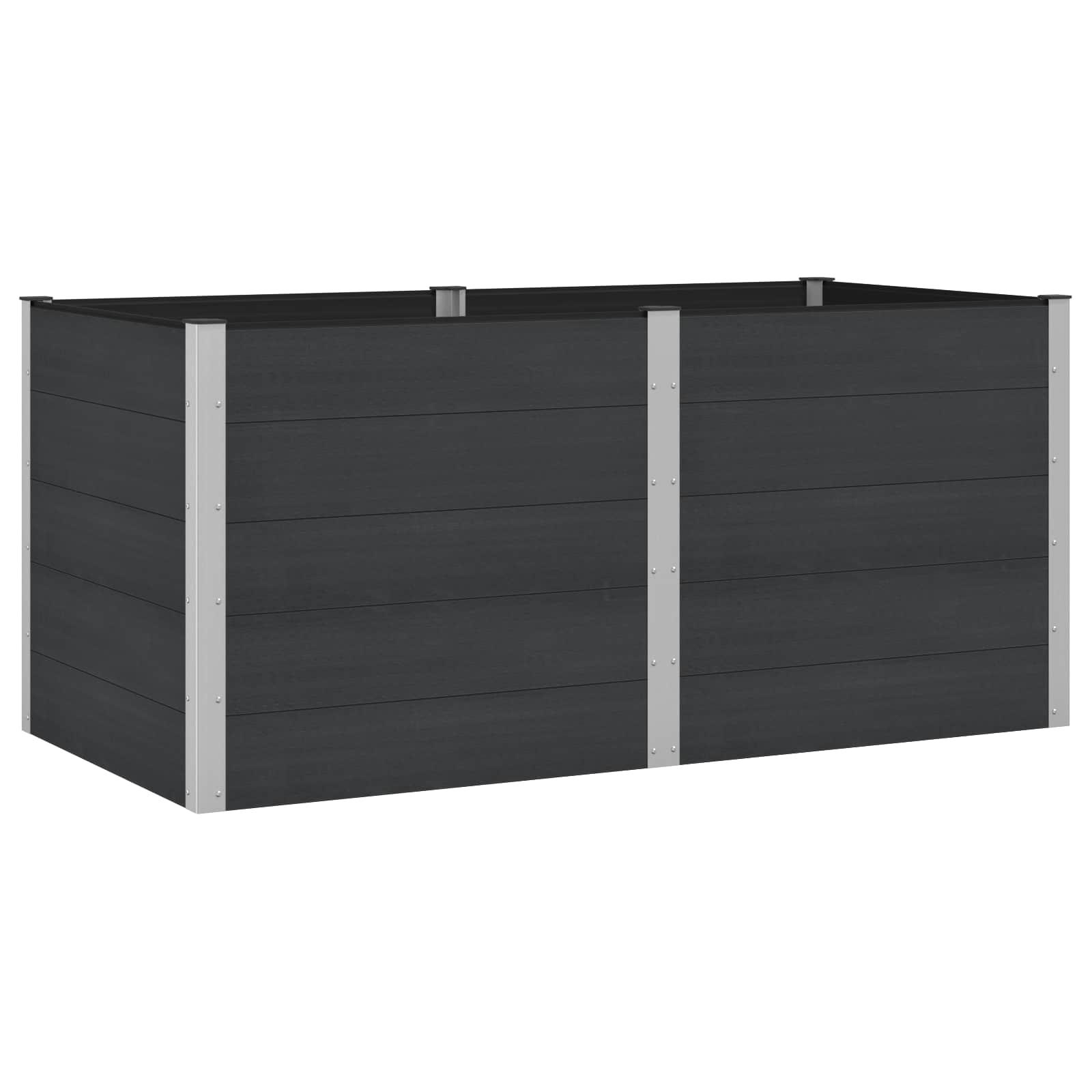 Højbed Sort 200 x 100 x 91 cm alu.