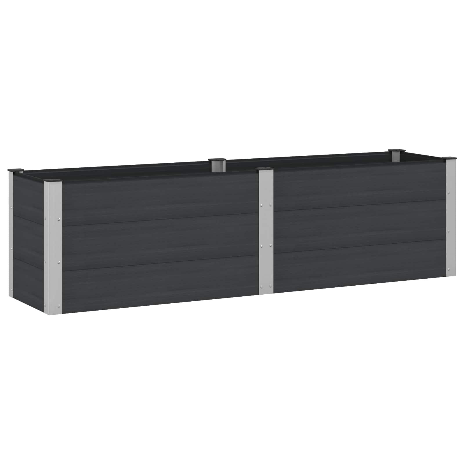 Højbed Sort 200 x 50 x 54 cm alu.