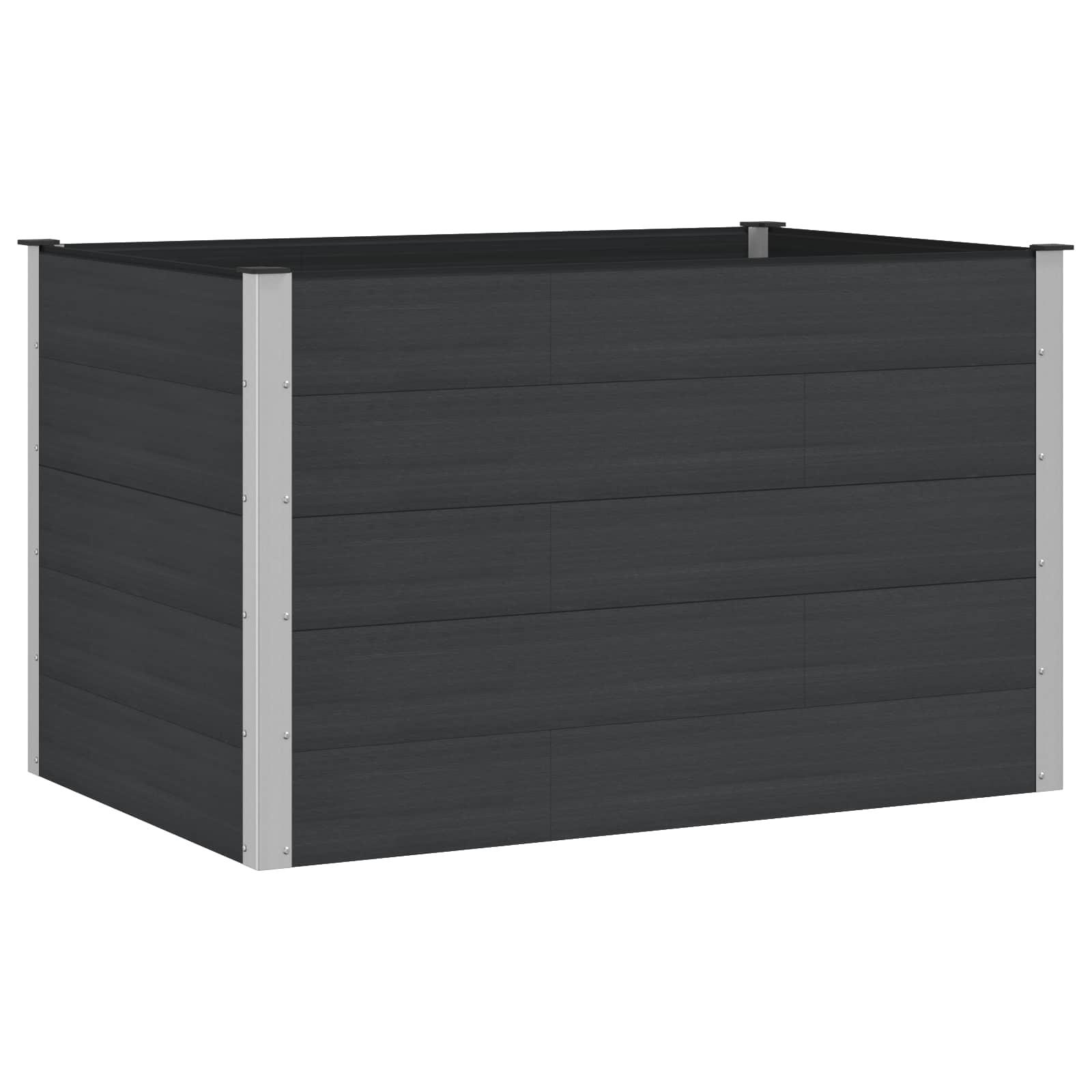 Højbed Sort 150 x 100 x 91 cm alu.