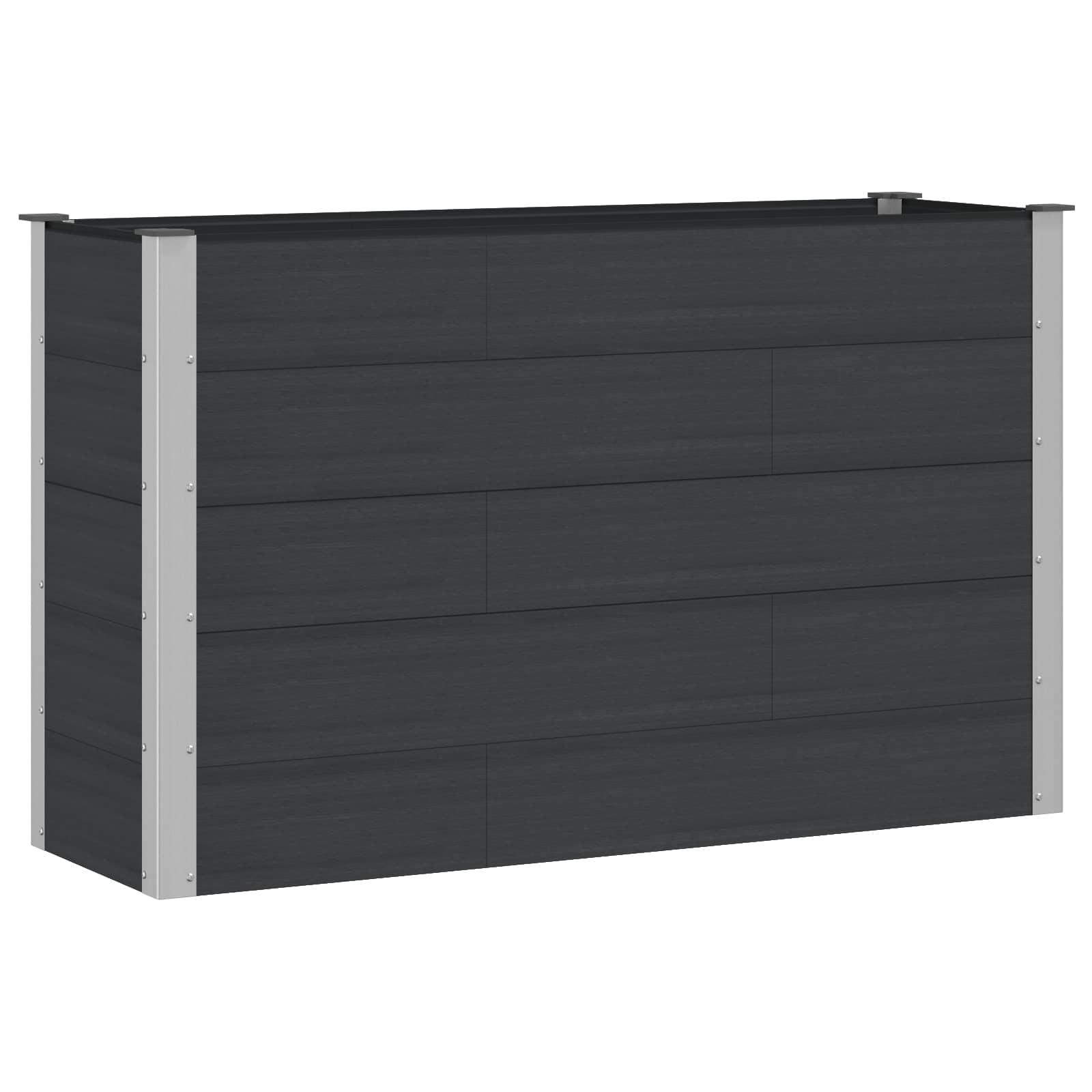 Højbed Sort 150 x 50 x 91 cm alu.
