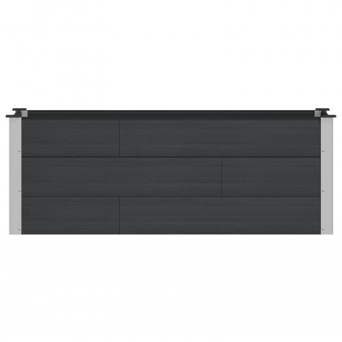Højbed i sort WPC og aluminium - 150 x 50 x 54 cm