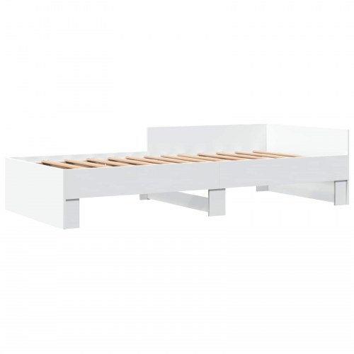 Sengestel med hovedgærde - hvid 80 x 200 cm