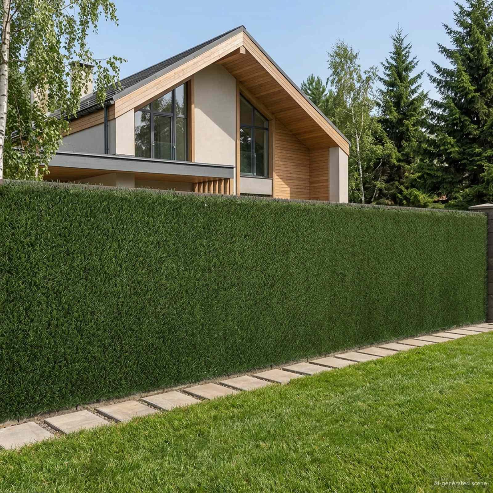 Kunstigt hegn Lys grøn 1,5 x 3 m PVC og Stål