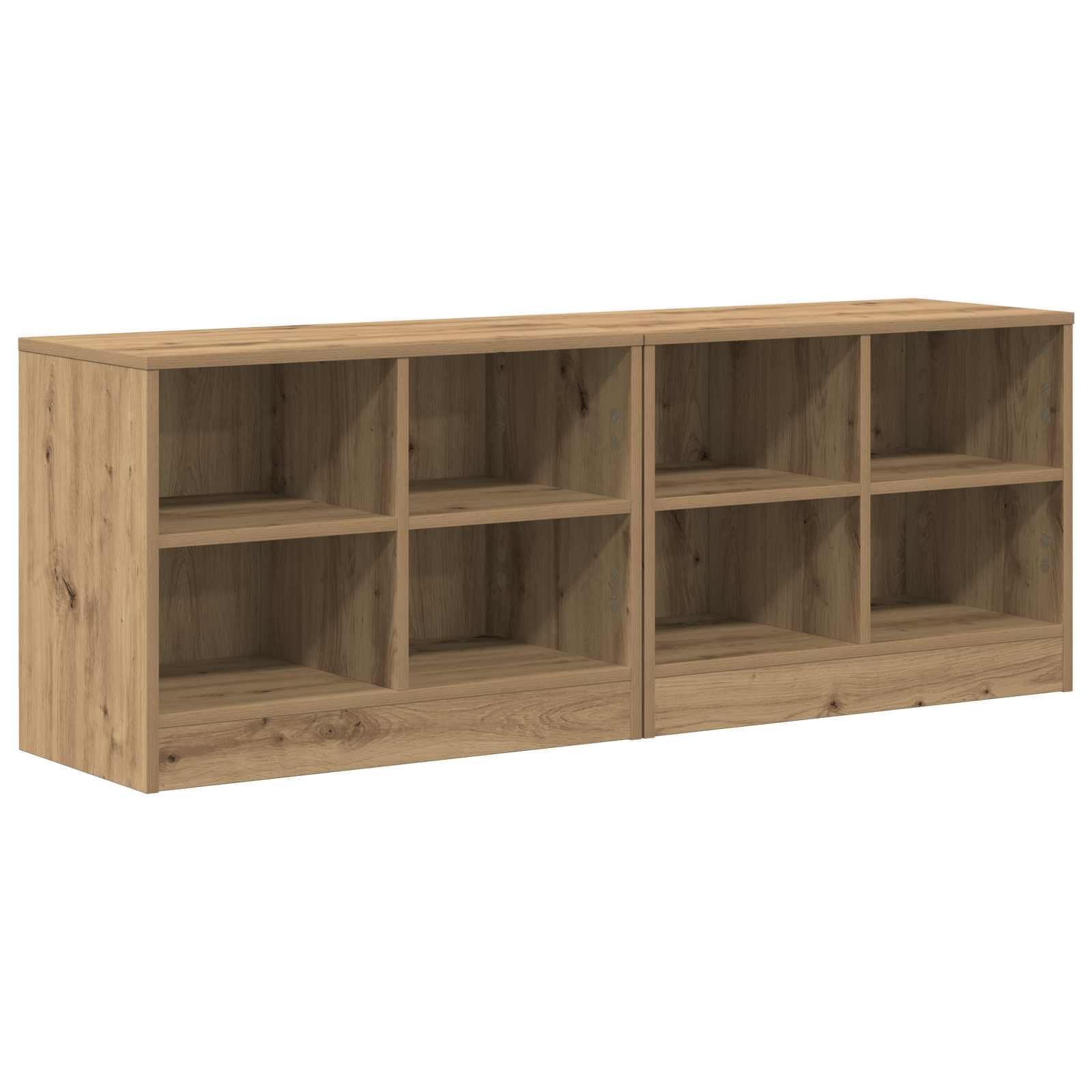 Sengeskabe 2 stk - artisan-eg, 66 × 33 × 48 cm, konstrueret træ