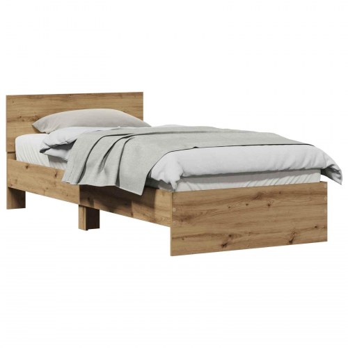 Sengestel med hovedgærde i Artisan-eg 80 x 200 cm - konstrueret træ