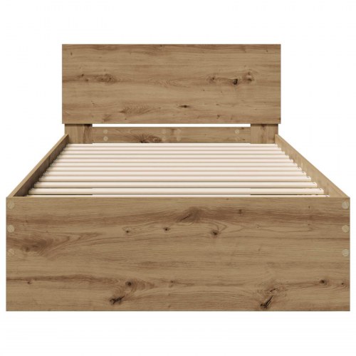 Sengestel med hovedgærde i Artisan-eg 80 x 200 cm - konstrueret træ