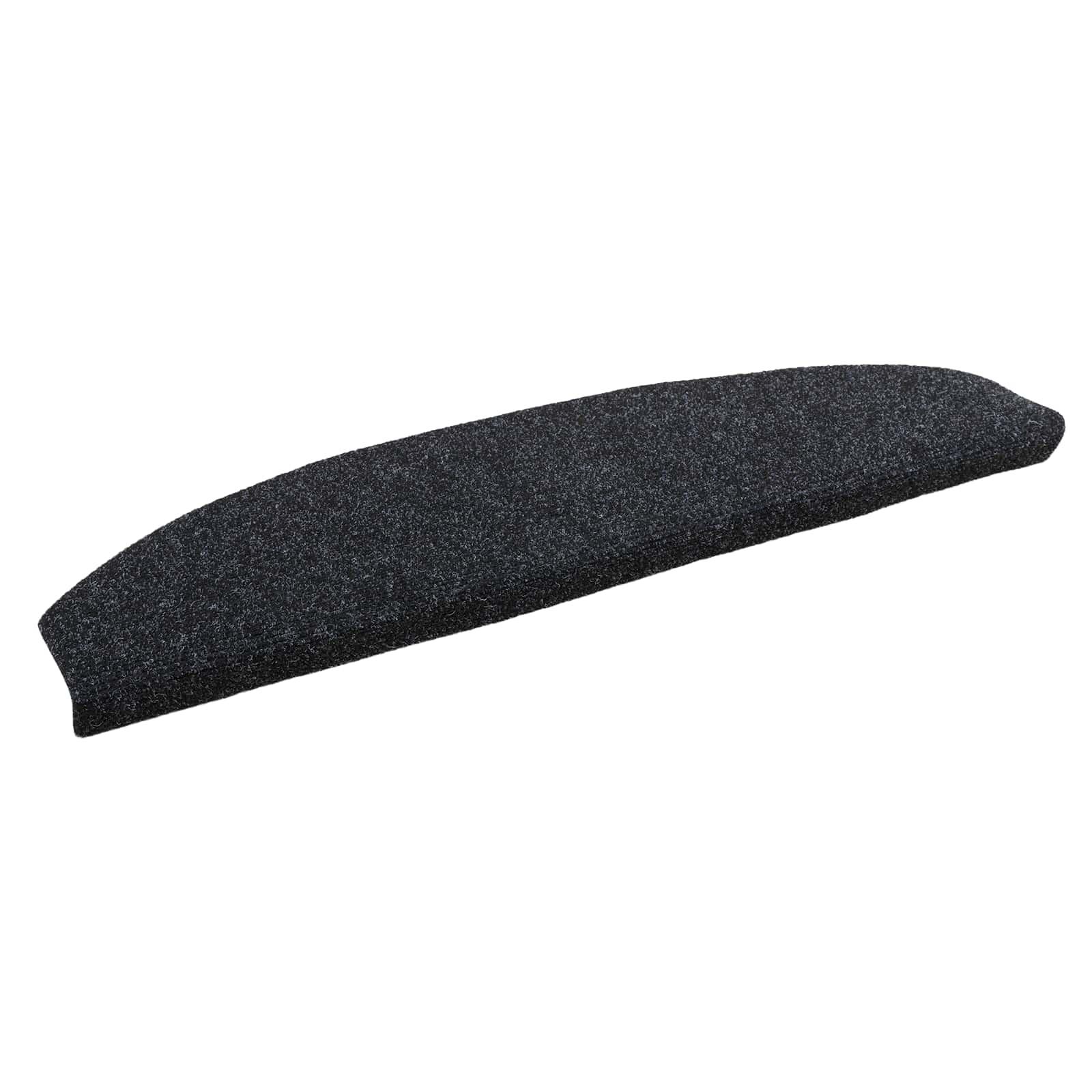 Selvklæbende Trappemåtter 15 stk Sort 80 x 24,5 x 3,5 cm