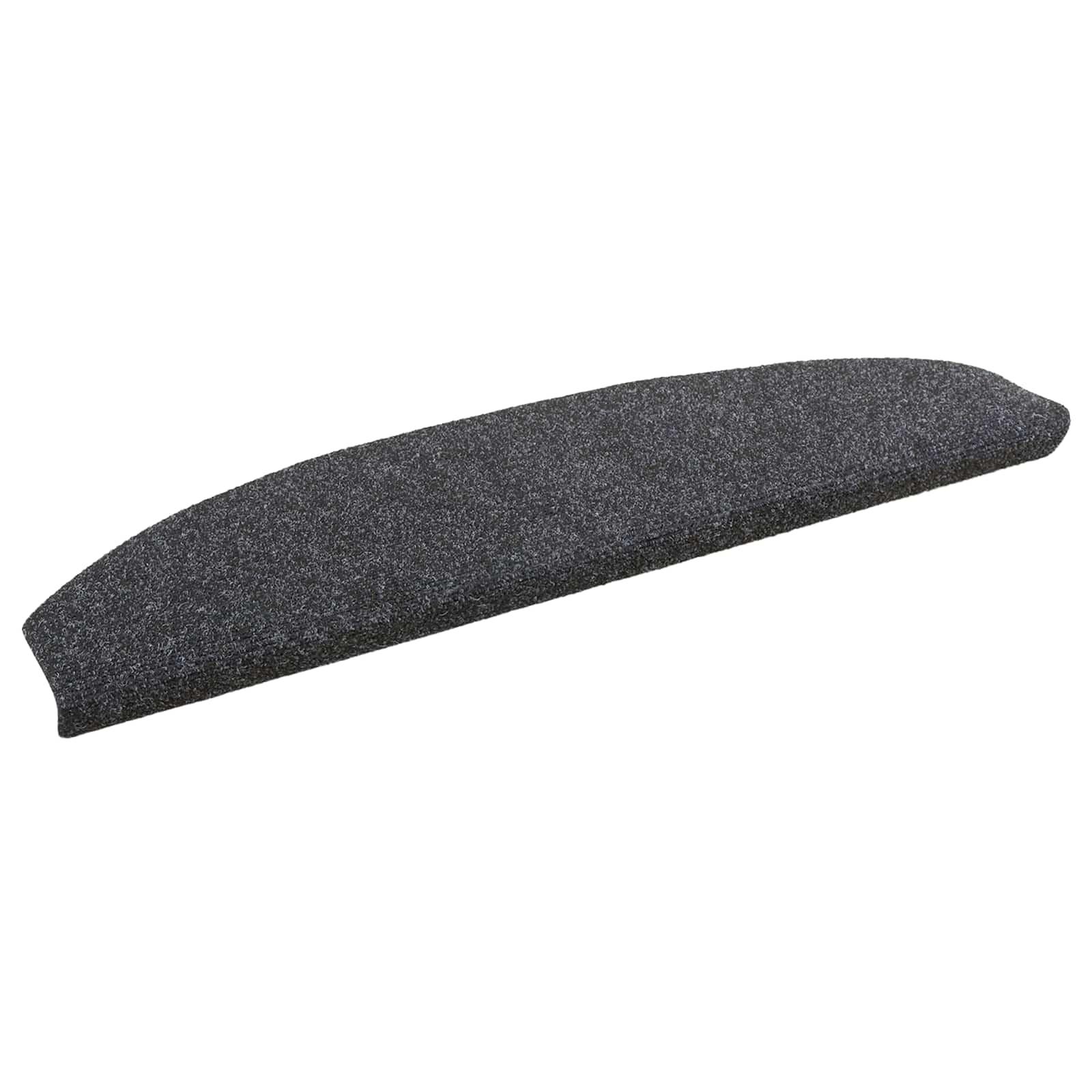 SelvklÃ¦bende TrappemÃ¥tter 15 stk MÃ¸rkegrÃ¥ 80 x 24,5 x 3,5 cm
