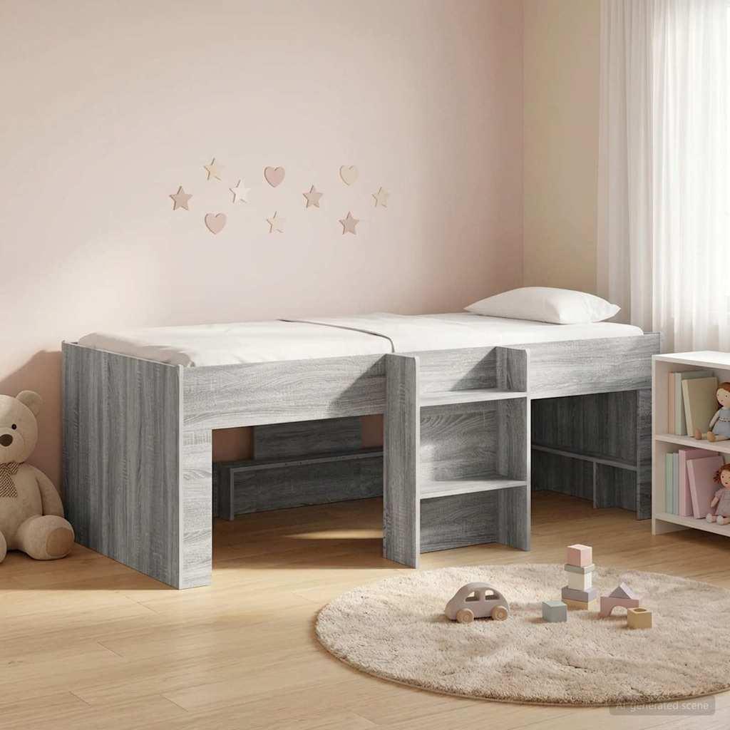 Børns høje sengestel 2 pcs Grå Sonoma 193 x 96,1 x 68,5 cm