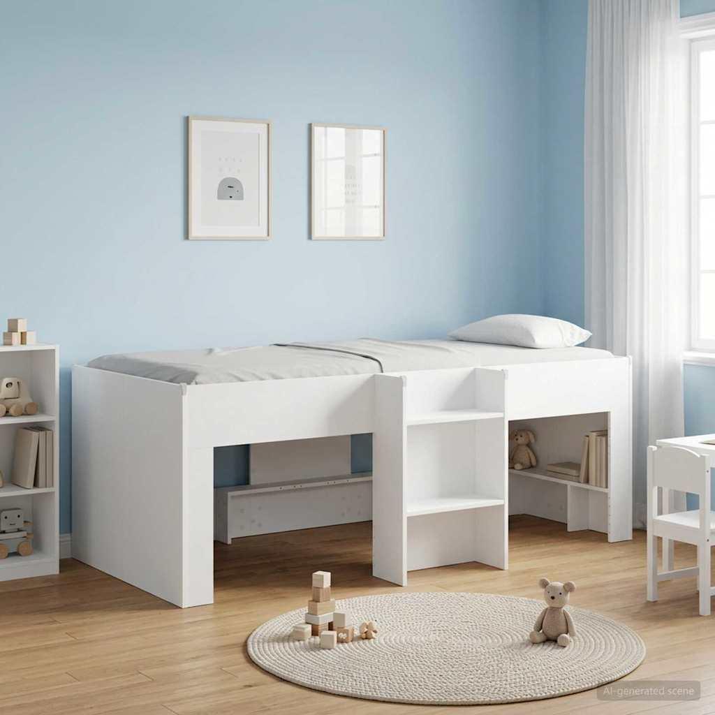Børns høje sengestel 2 pcs Hvid 193 x 96,1 x 68,5 cm