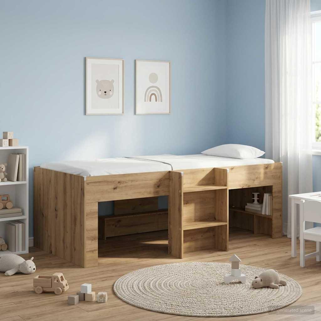Børns høje sengestel 2 pcs Artisan-eg 90 x 190 cm