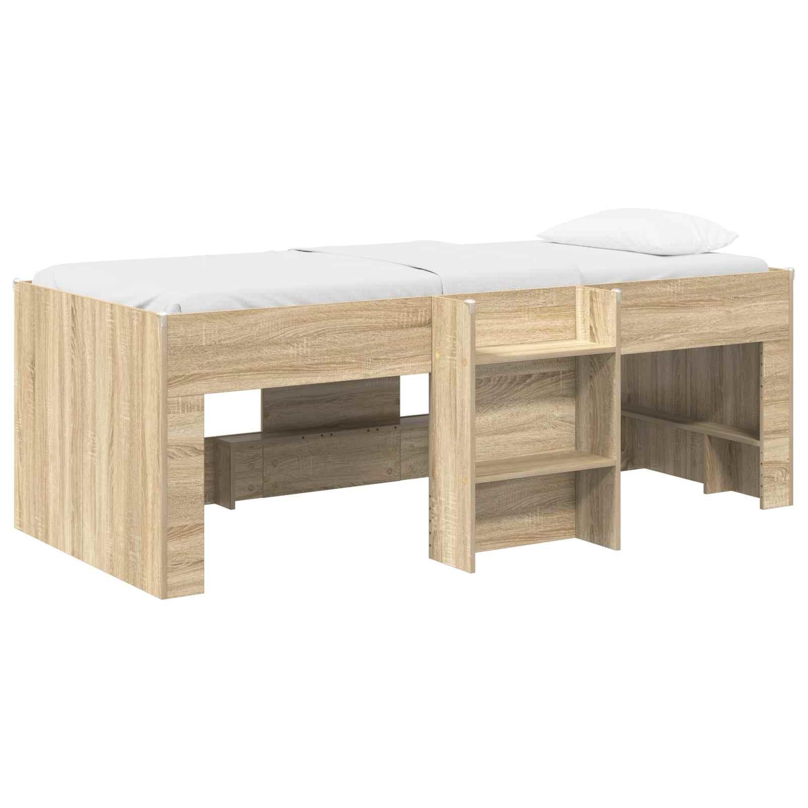 Børns høje sengestel 2 pcs Sonoma-eg 203 x 101,1 x 68,5 cm