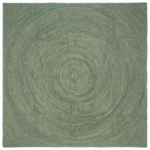 Områdetæppe i jute - olivengrøn, 300 × 300 cm