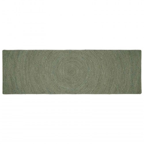 Områdetæppe i jute - olivengrøn 80 × 200 cm