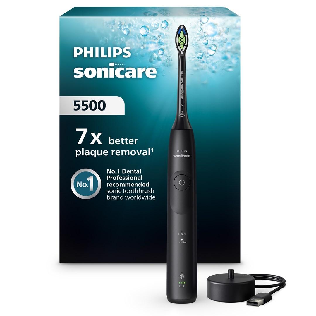 Philips Sonicare Series 5500 HX7111/01 elektrisk tandbørste - sort