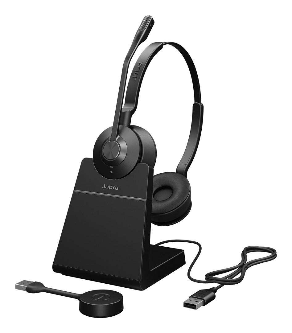 Jabra Engage 55 SE UC stereo headset med USB-A - inkl. ladestand (EMEA/APAC) billede