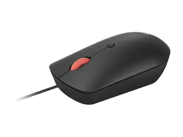 Lenovo ThinkPad Compact optisk mus - kablet USB/USB‑C, sort/rød billede