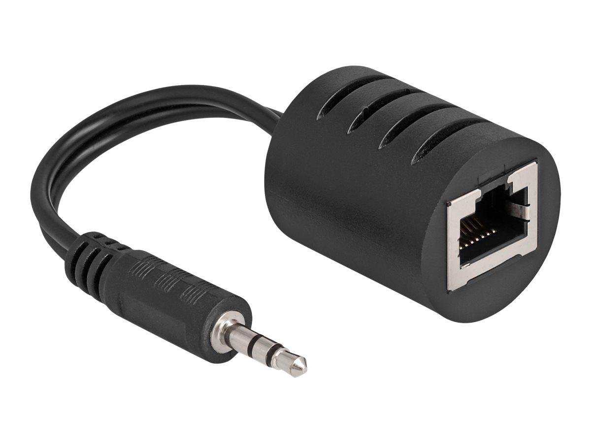 DeLOCK lydadapter - RJ-45 hun til 3,5 mm minijack han, sort (2-pak) billede