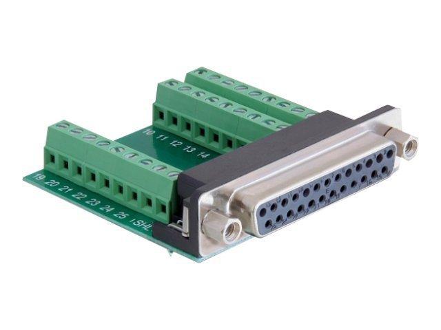 DeLOCK seriel adapter - DB-25 (hun) til 9-pins terminalblok (hun) billede