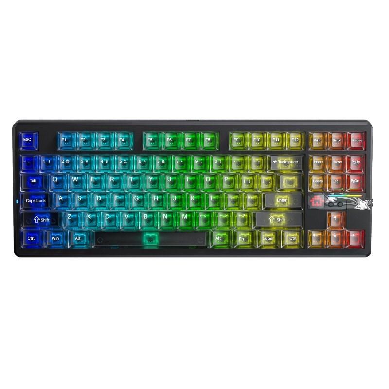 AULA Gasket F87 Pro V2 Black Mist - transparent Leobog X3 RGB gaming-tastatur (tenkeyless)