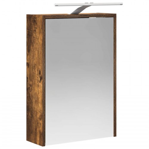 Badeværelsesskabsæt 5 stk Røget eg 43 x 16 x 62,5 cm