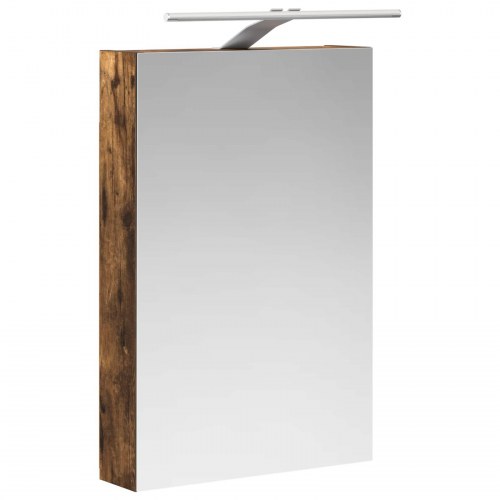 Badeværelsesskabsæt 5 stk Røget eg 40 x 10,5 x 60,5 cm