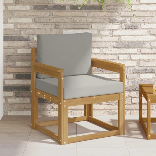 2 Stk Udendørs sofagruppe Polyester Hvid Og Lys Grå