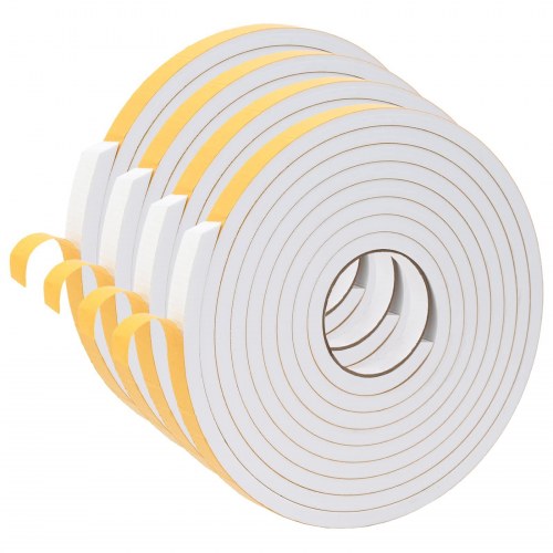 Selvklæbende skum tape 4 stk Hvid 20mm x 5m CR Skum