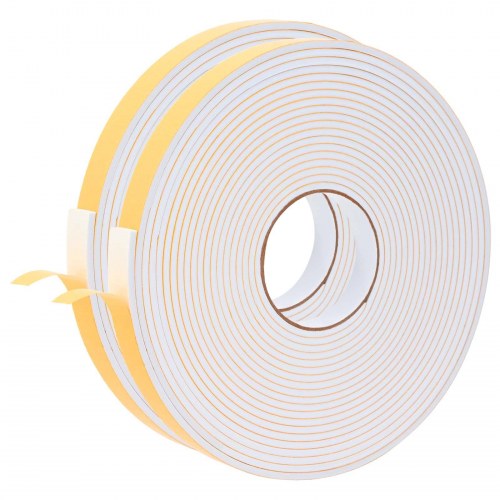 Selvklæbende skum tape 2 stk Hvid 20mm x 10m CR Skum