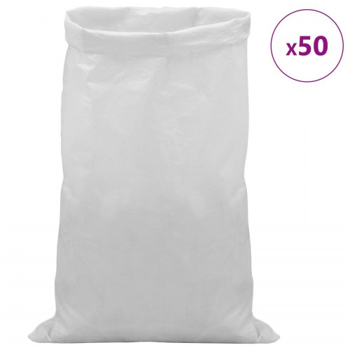 Vevde sække 50 stk Hvid 70 x 110 cm PP