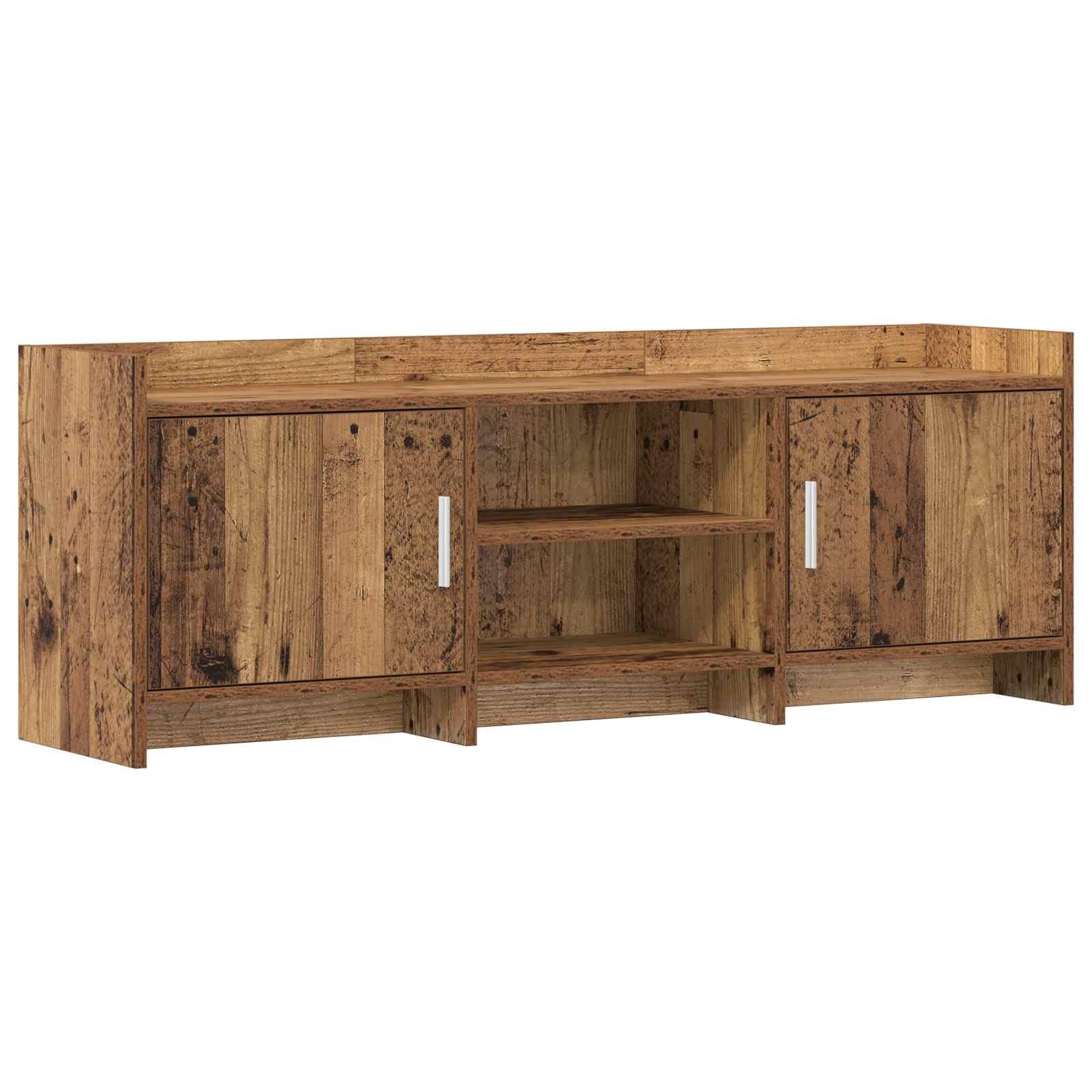 TV-skab 130 x 33 x 47 cm Gammelt træ Konstrueret træ