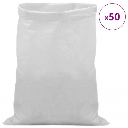 Vevde sække 50 stk Hvid 40 x 60 cm PP