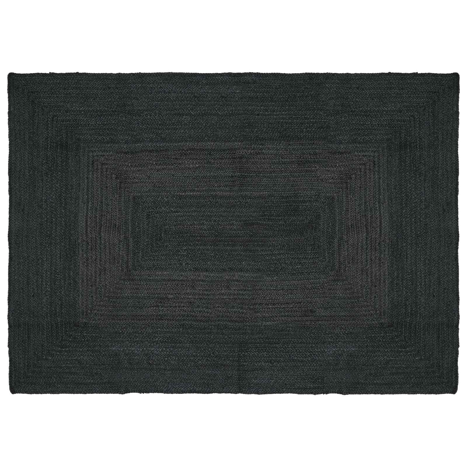 Områdetæpper Rektangulær Mørkegrå 120 x 170 cm Jute