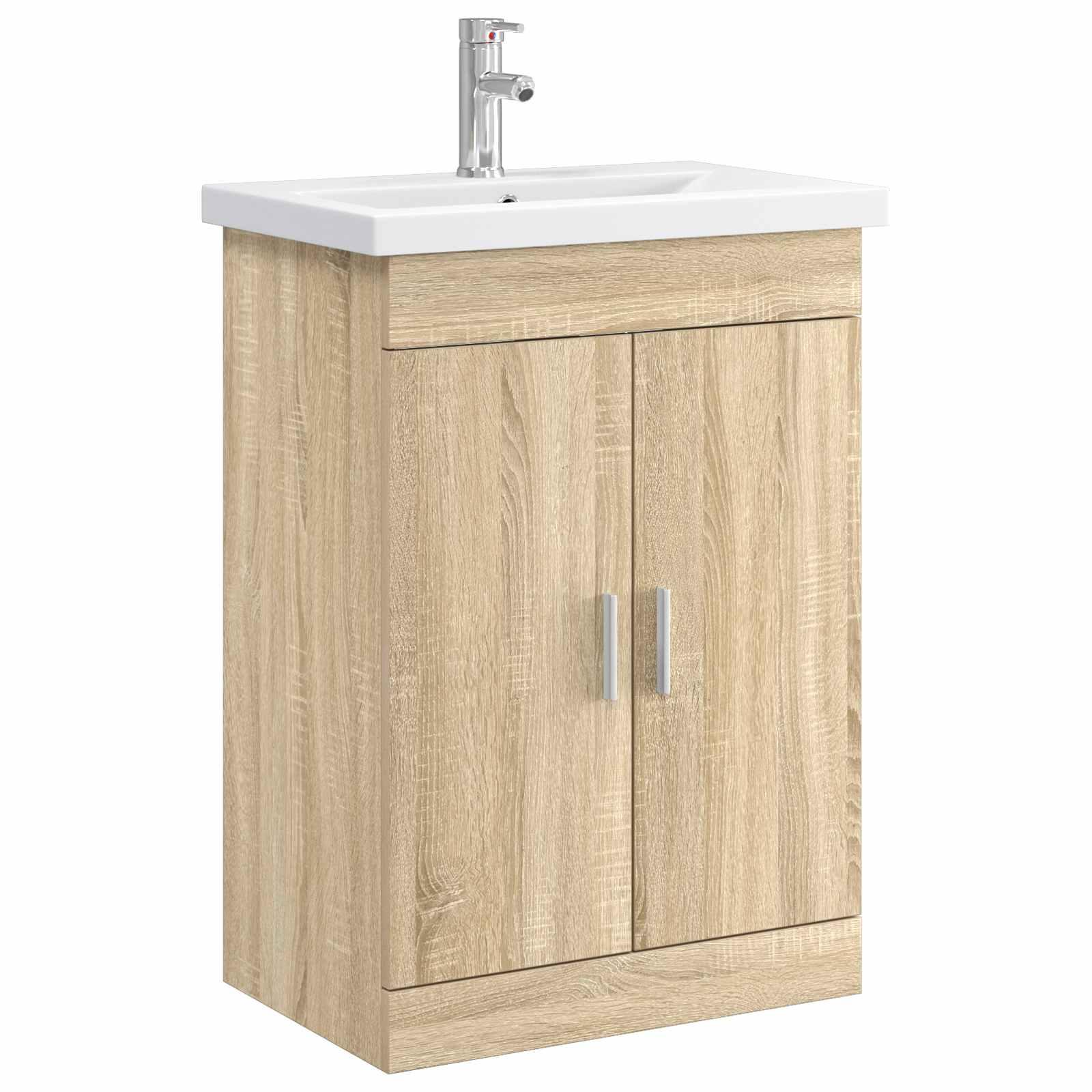 Badeværelsesmøbel sæt Sonoma-eg 61 x 40 x 84,5 cm