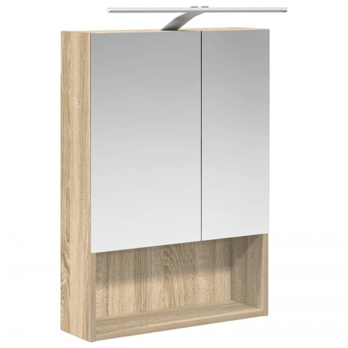 Badeværelsesskabsæt 5 stk Sonoma-eg 50 x 14,5 x 70 cm