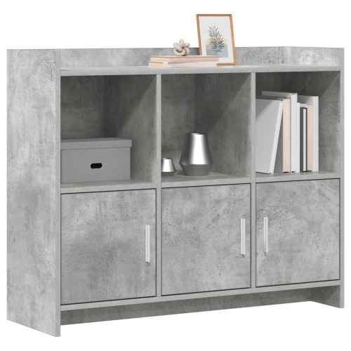 Sidebord Betongrå 98,5 x 33 x 80 cm Konstrueret træ
