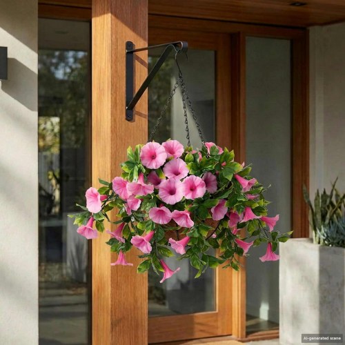 Kunstige blomster Lyserød 55 x 50 x 57 cm PE og stål