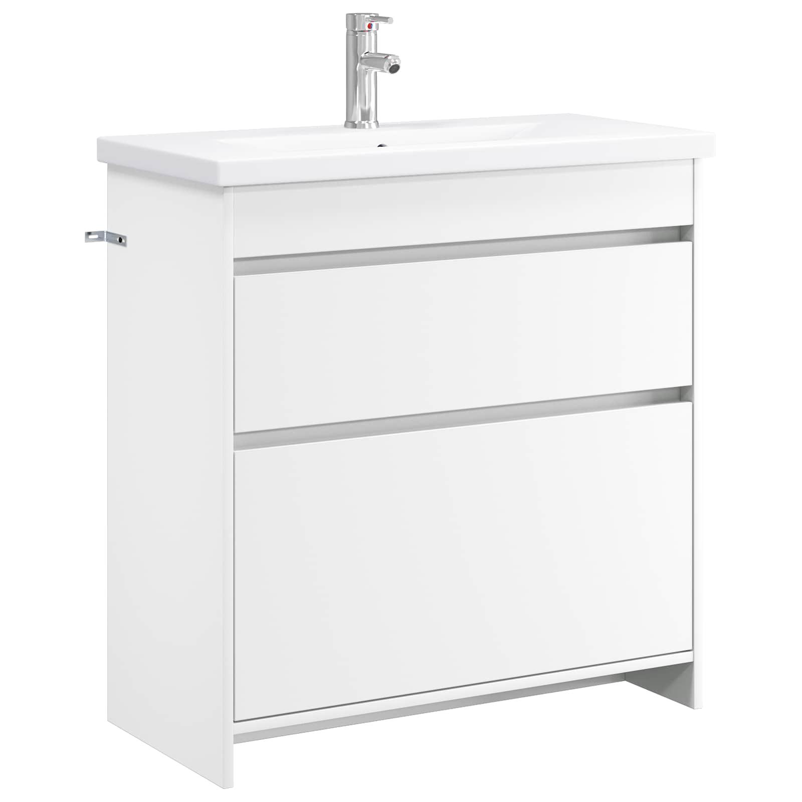 Badeværelsesmøbel sæt Hvid 81 x 40 x 84,5 cm Konstrueret træ