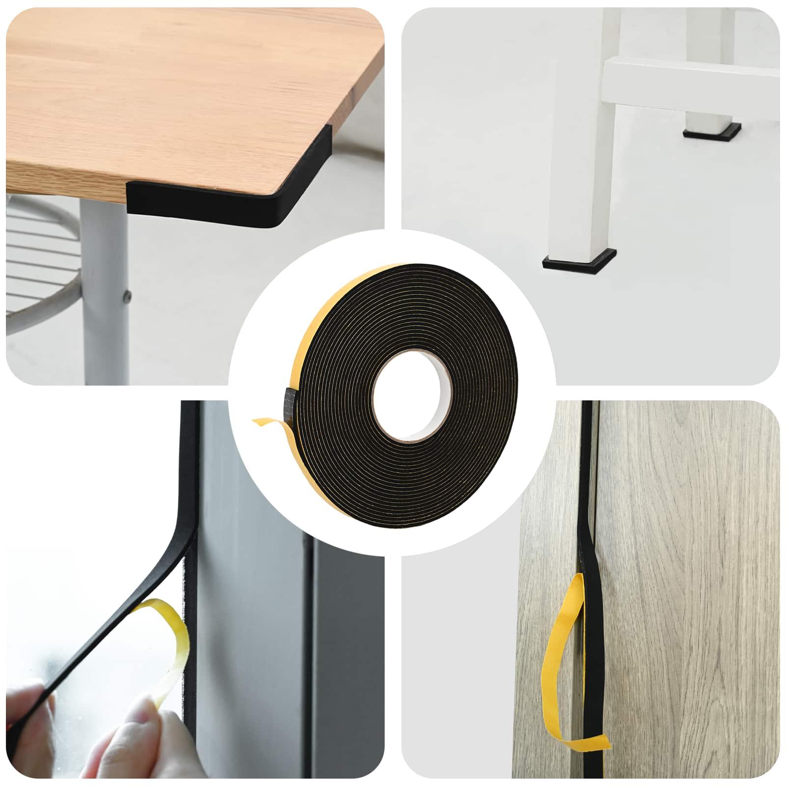 Selvklæbende skum tape Sort 10 mm x 10 m CR Skum