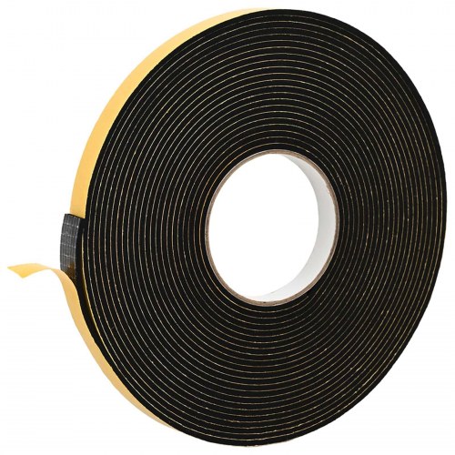 Selvklæbende skum tape 10 stk Sort 10 mm x 10 m CR Skum