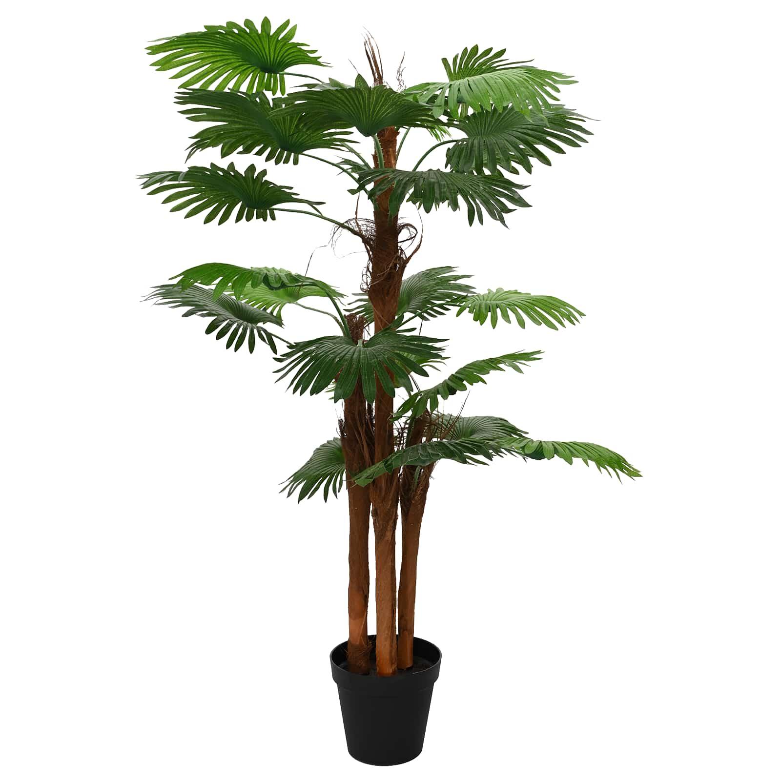 Kunstig Fan Palm Tree Grøn 60 x 25 x 170 cm Stof og Bambus