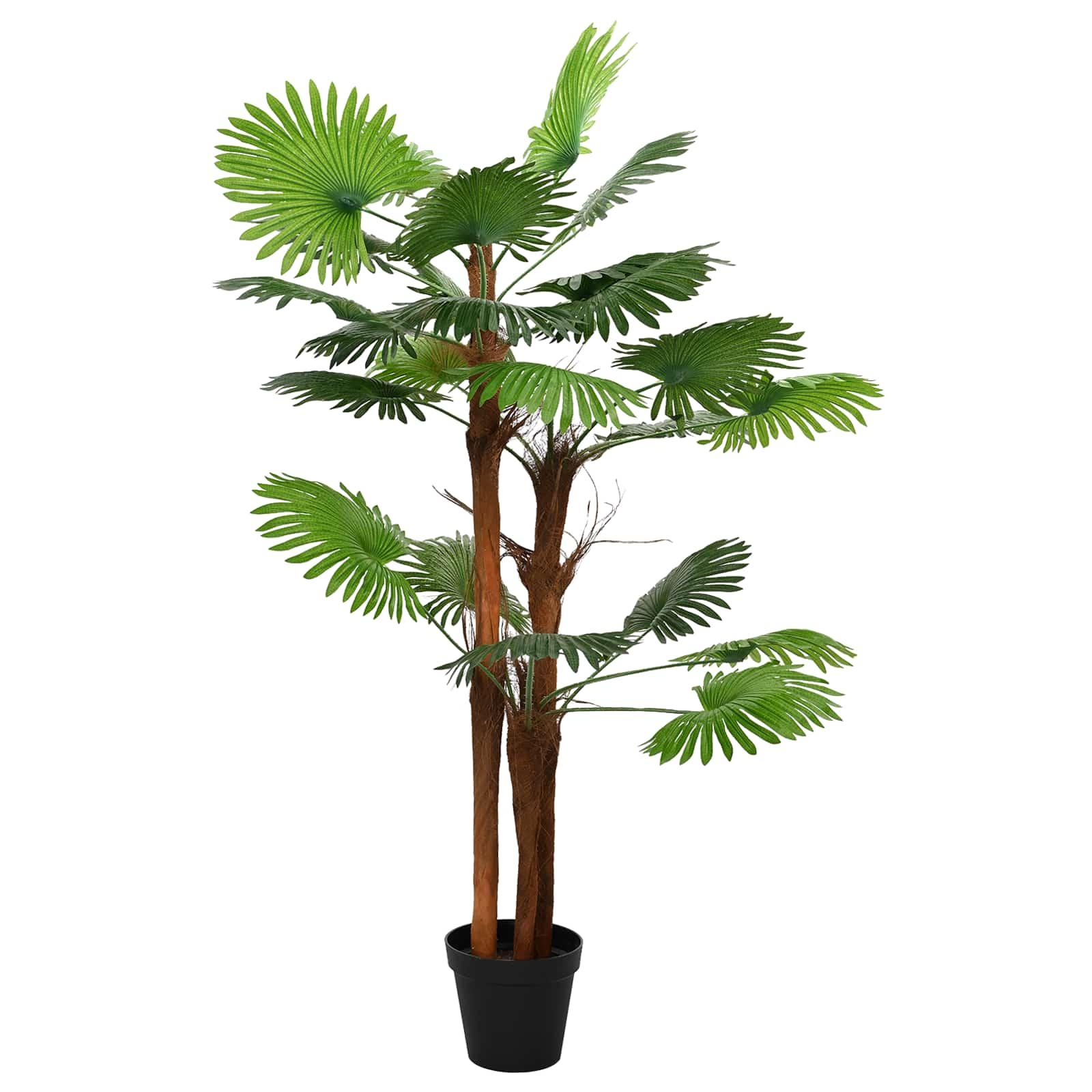 Kunstig Fan Palm Tree Grøn 75 x 25 x 180 cm Stof og Bambus
