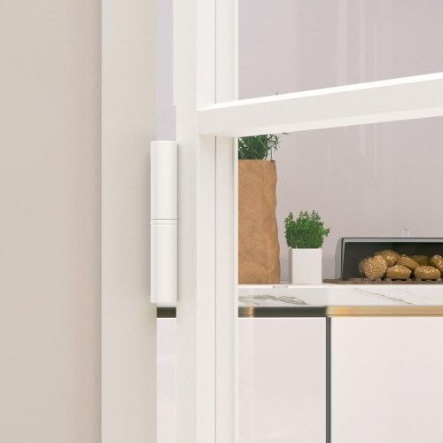 Indvendig glasdør 102,5×201,5 cm - hærdet glas og hvid aluminiumsramme
