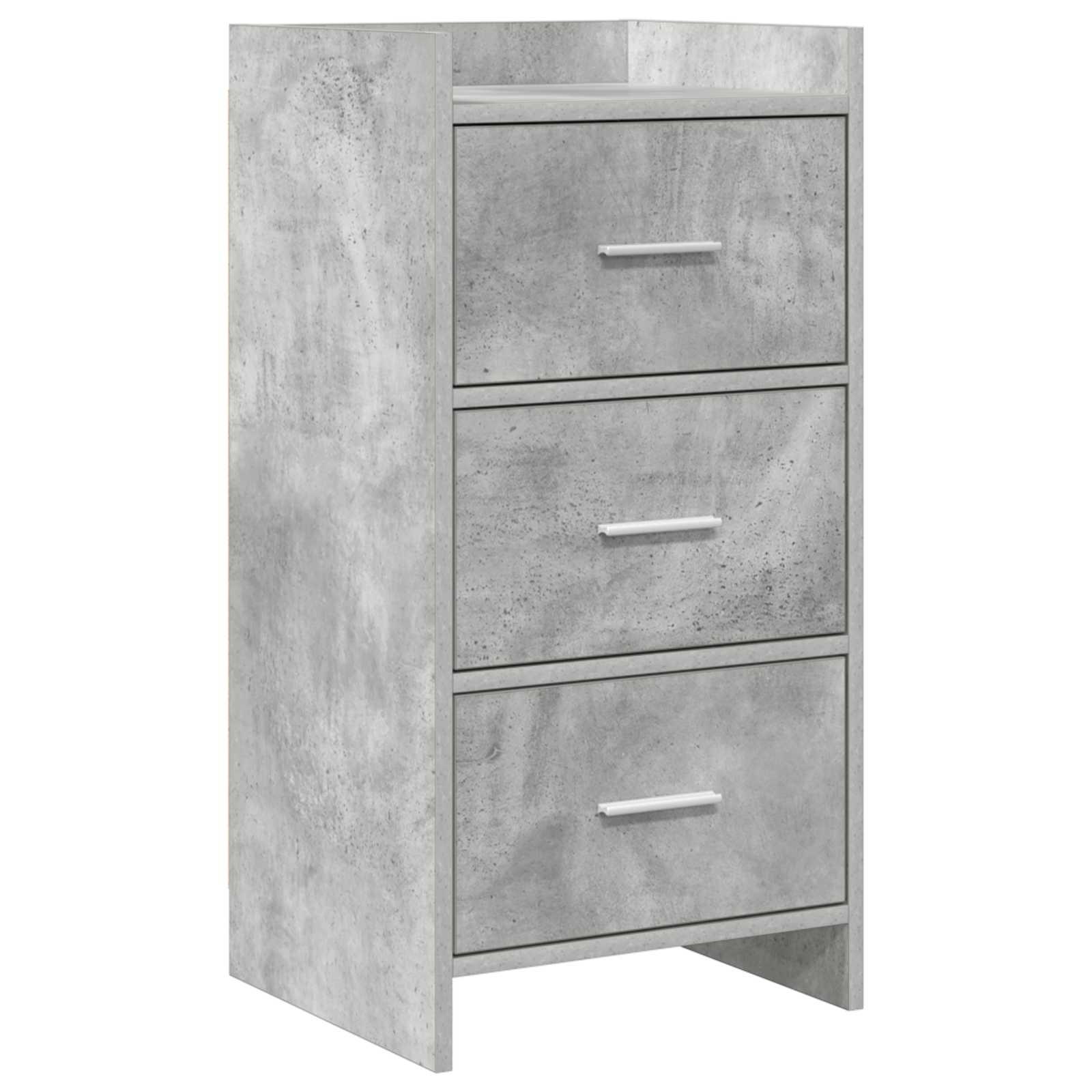 Sidebord Betongrå 40 x 36 x 80 cm Konstrueret træ