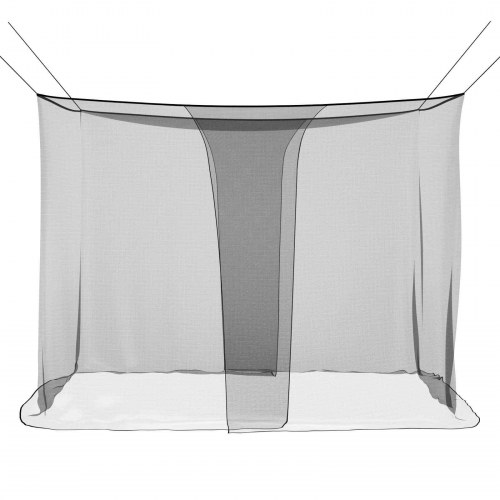 Myggenet til seng - 156 mesh, sort 220 × 200 × 210 cm, polyester