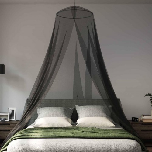 Myggenet til seng - 156 mesh, sort, ⌀56 x 220 cm, polyester