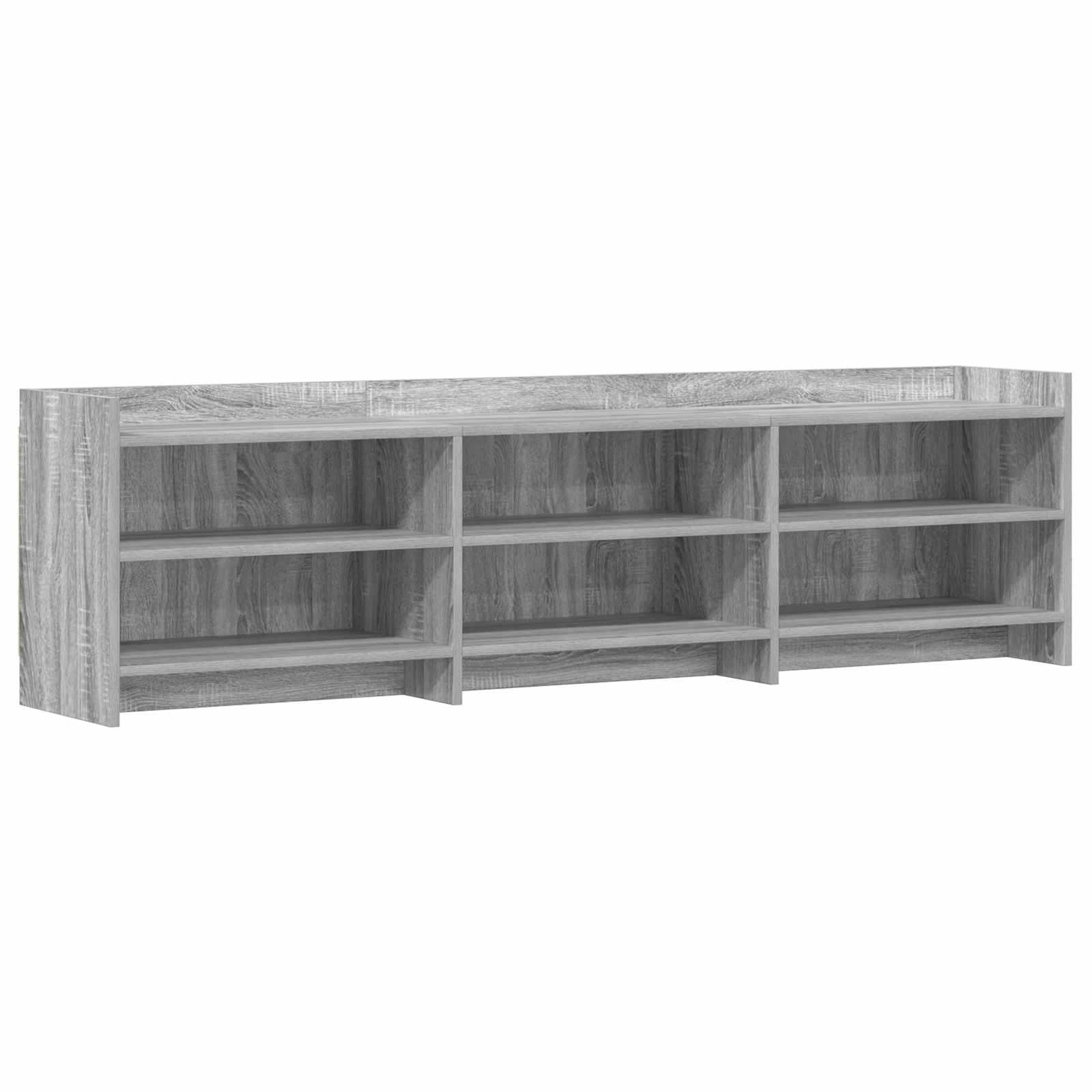 TV-bord med hylder 168 × 33 × 47 cm - grå sonoma, konstrueret træ