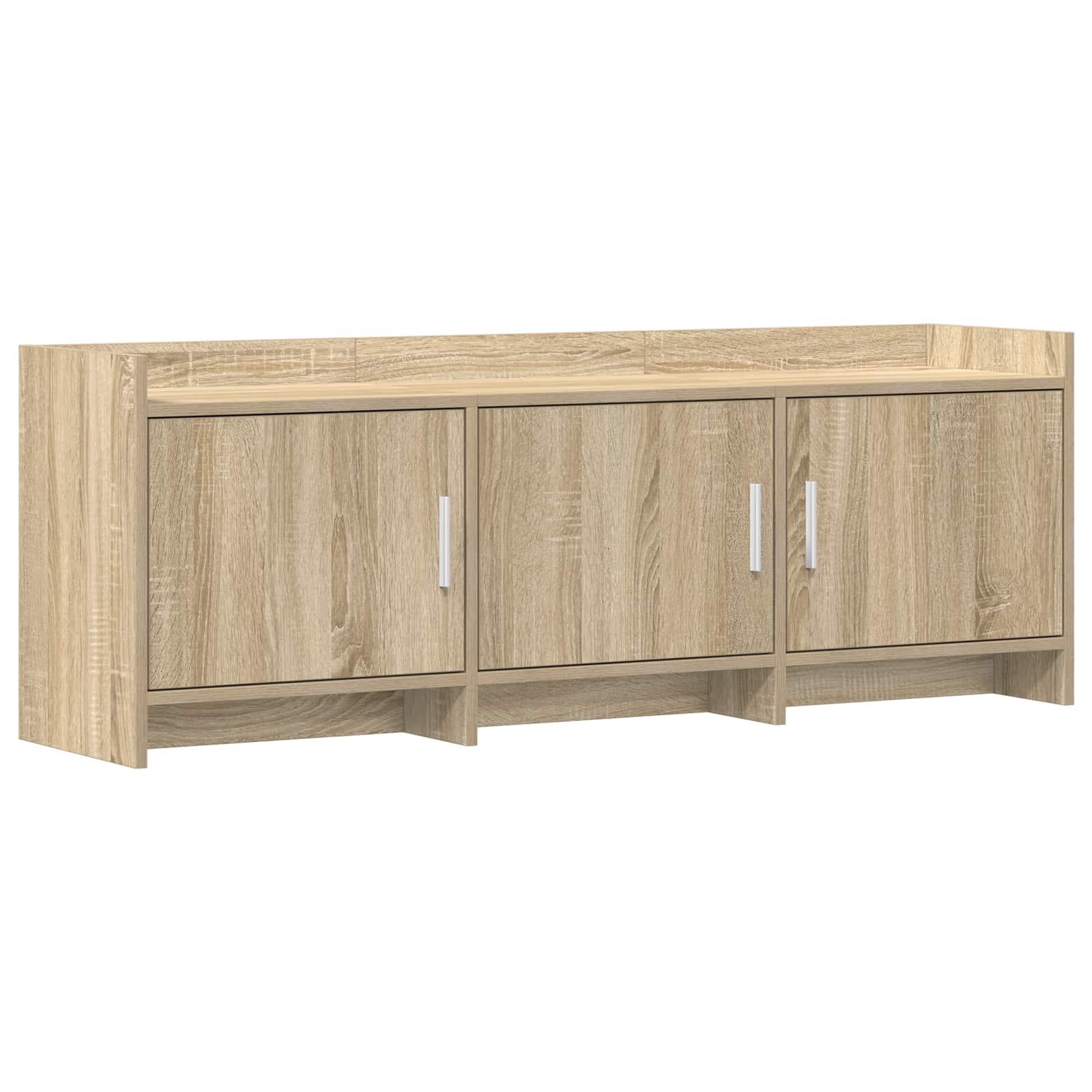 TV-skab/lowboard 130 × 33 × 47 cm - sonoma-eg, konstrueret træ