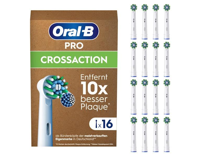 Oral-B Pro CrossAction børstehoveder - hvid, 16 stk.